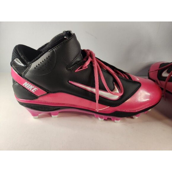 Nike Football Air Lt Super Bad Shoes Size US 12.5 396221-006 Pink Used - Picture 9 of 13